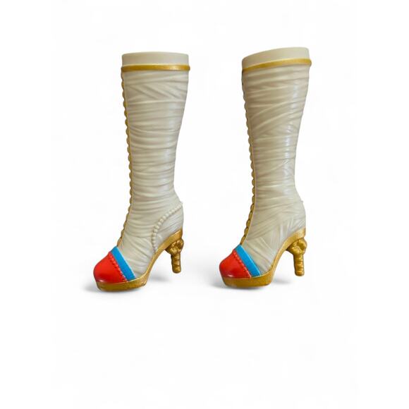 Pre-owned Monster High Venus McFlytrap Ghoul Spirit Pink Open Toe Boots - Picture 2 of 3